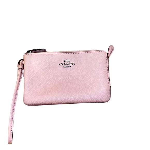 Coach Handbags - Coach Double Pocket Leather Wristlet